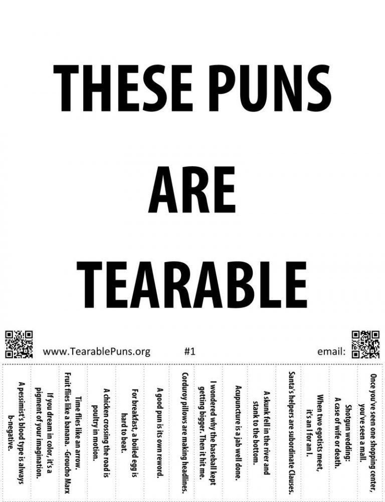 Pun Poster 5! TearablePuns