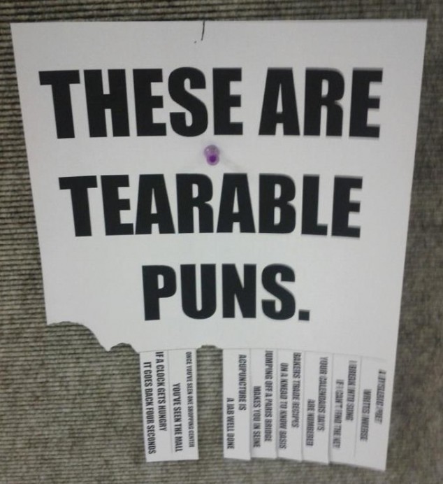 Tearable Puns